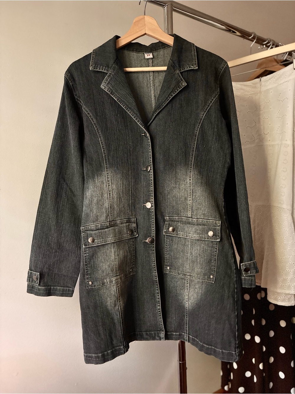 Y2K Long Denim Jacket
